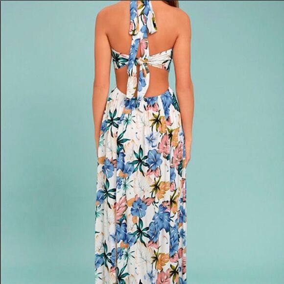 Lulus My Island Floral Print Halter Maxi Dress - Picture 4 of 9